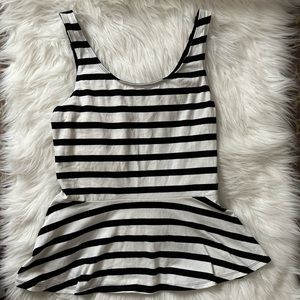 Express Striped Women’s Peplum Top